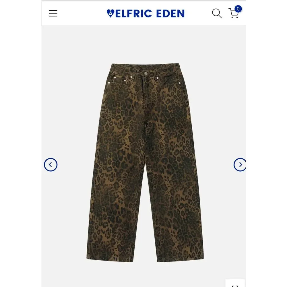 Aelfric Eden Leopard Print Jeans - NWT - Picture 2 of 6